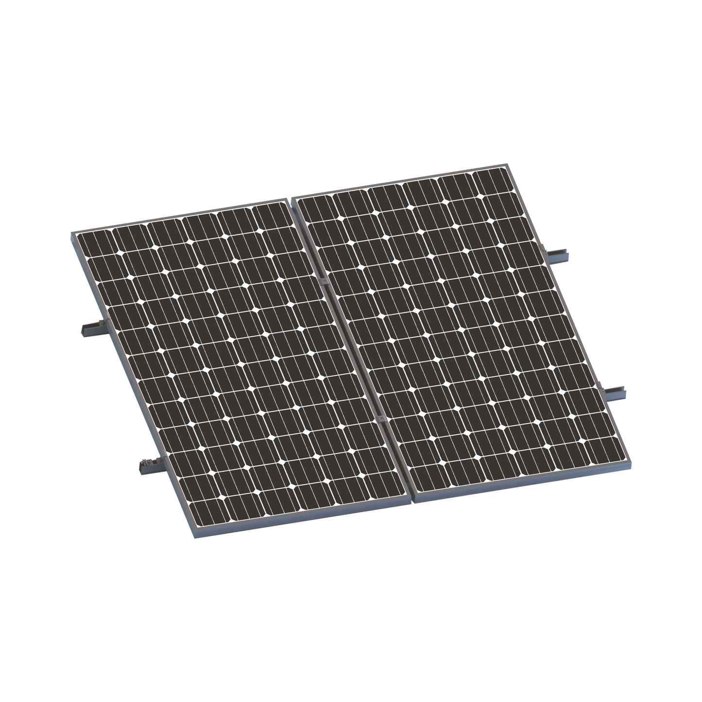 VEKTORMINIKIT1X2|Kit De Minirieles Para Panel Solar Arreglo 1X2 Para Instalación Plano En Lámina
