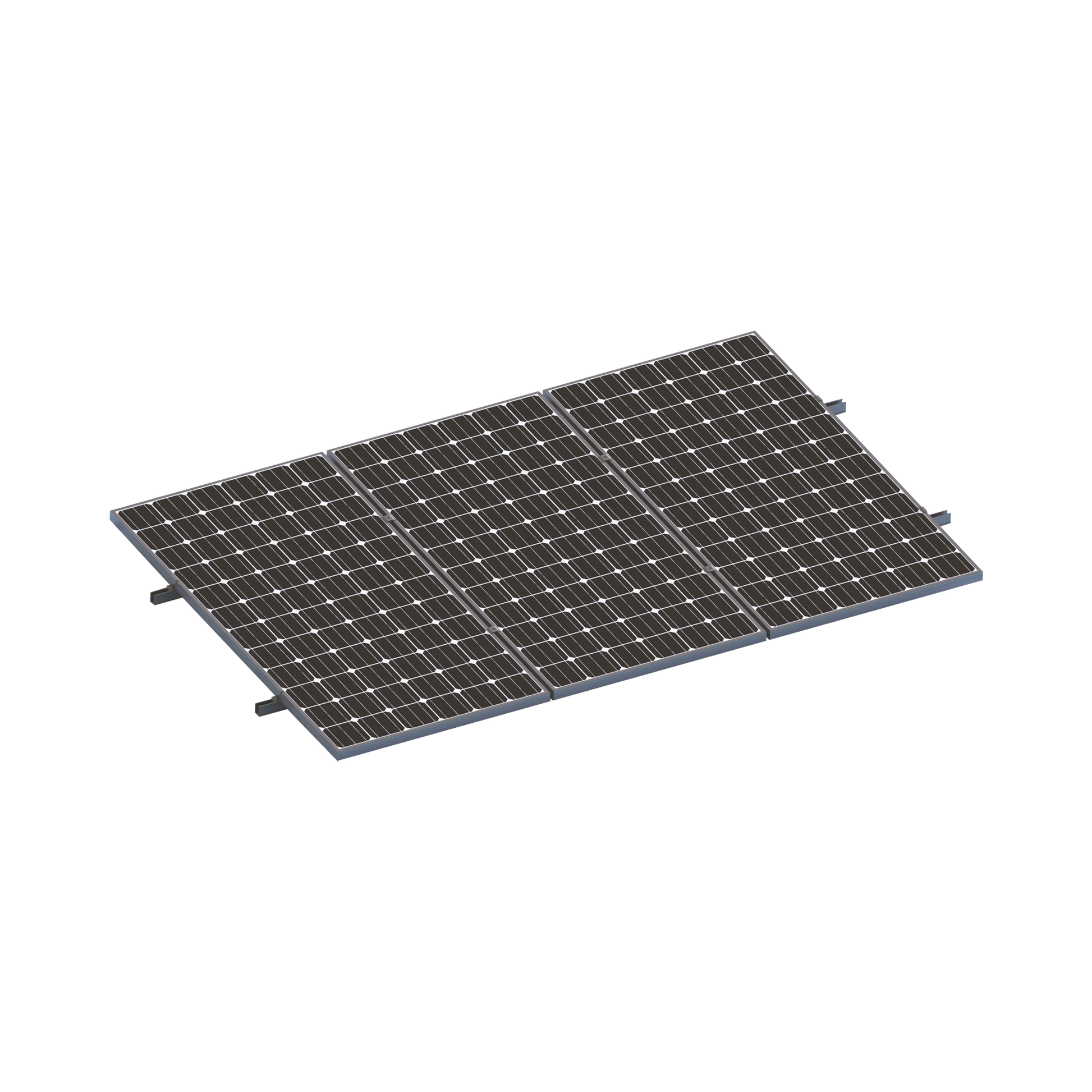 VEKTORMINIKIT1X3|Kit De Minirieles Para Panel Solar Arreglo 1X3  Para Instalaci??n Plano En L?ímina