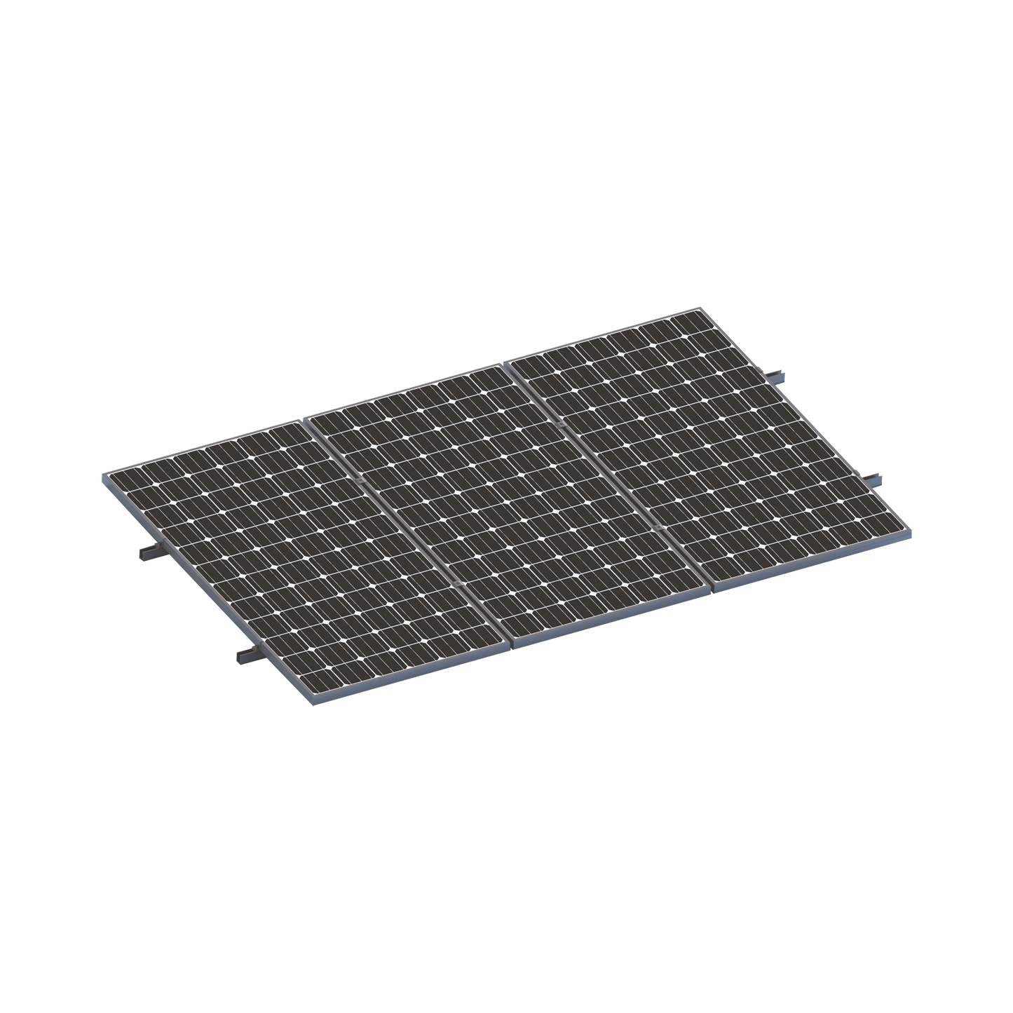 VEKTORMINIKIT1X3|Kit De Minirieles Para Panel Solar Arreglo 1X3 Para Instalación Plano En Lámina