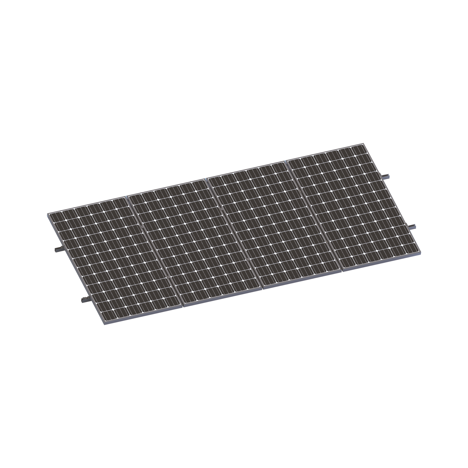 VEKTORMINIKIT1X4|Kit De Minirieles Para Panel Solar Arreglo 1X4 Para Instalaci??n Plano En L?ímina