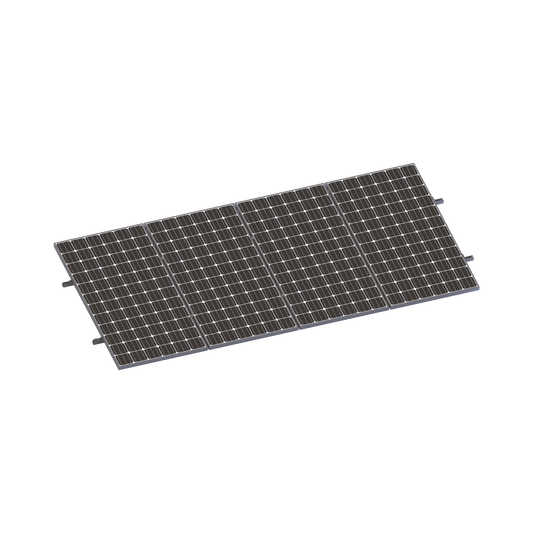 VEKTORMINIKIT1X4|Kit De Minirieles Para Panel Solar Arreglo 1X4 Para Instalaci??n Plano En L?ímina