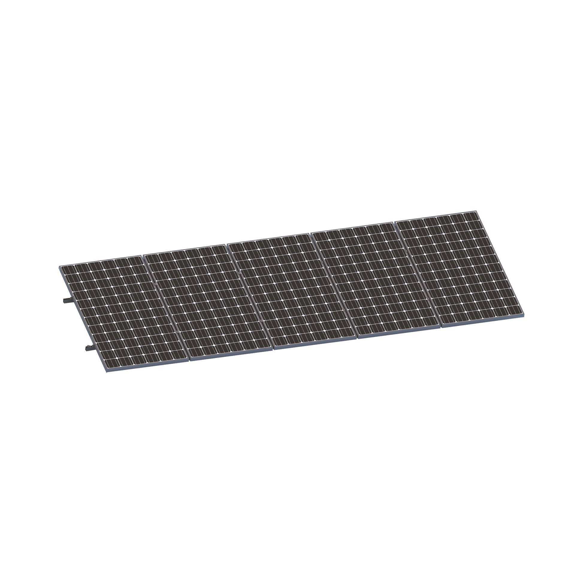 VEKTORMINIKIT1X5|Kit De Minirieles Para Panel Solar Arreglo 1X5 Para Instalaci??n Plano En L?ímina