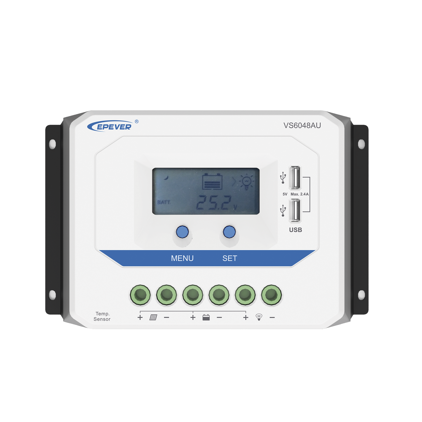 VS6048AU|Controlador Solar de Carga PWM 12/24V/36/48V 60 A 60 A, Salida USB, con Display