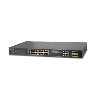 WGSW-20160HP|Switch Administrable 16 puertos 10/100/1000 802.3at PoE 230W y 4 puertos GigabitTP/SFP Combo
