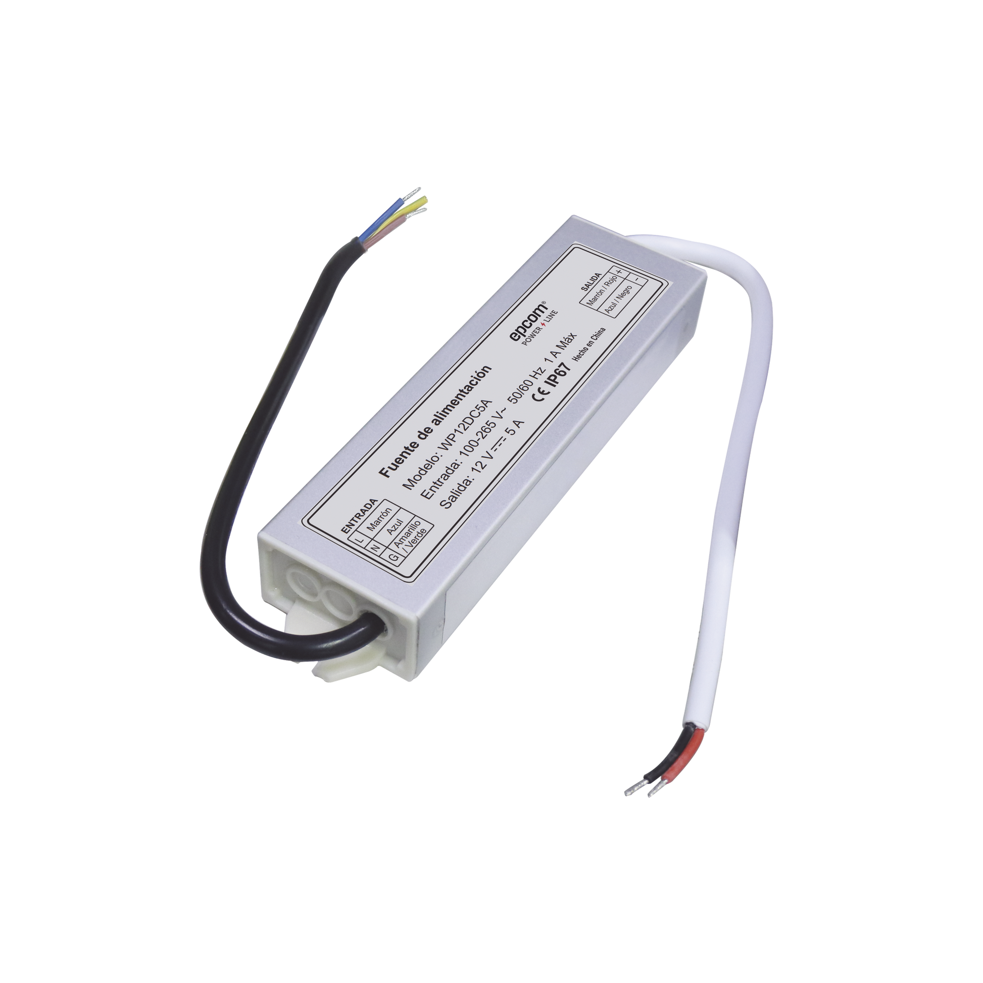 WP12DC5A|FUENTE DE ALIMENTACION PARA INTEMPERIE WATERPROOF 12 V @ 5 A
