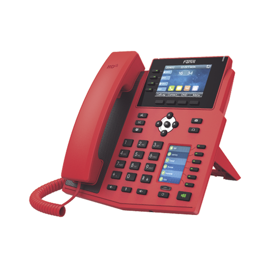 X5U-R|Tel?®fono IP Empresarial con Est?índares Europeos, 16 lineas SIP con pantalla LCD de 3.5" a color, 6 teclas DSS/BLF, puertos Gigabit, IPv6, Opus y conferencia de 3 v?¡as, PoE/DC (incluye fuente).