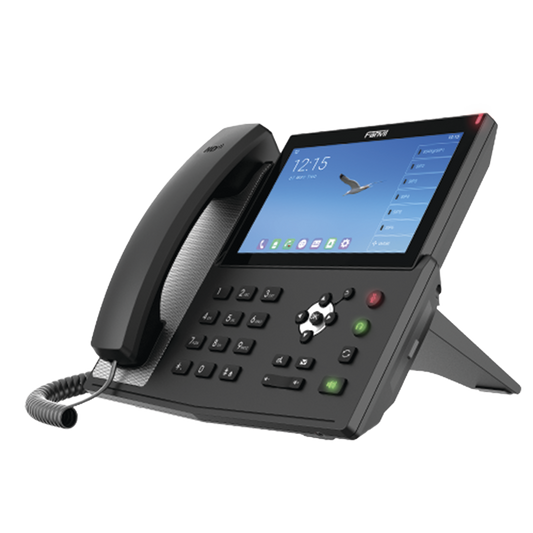 X7A|Tel?®fono IP  Android Empresarial para 20 lineas SIP, pantalla t?íctil, Wi-Fi y Bluetooth, PoE, hasta 112 botones DSS, puertos Gigabit, soporta recepci??n de video.