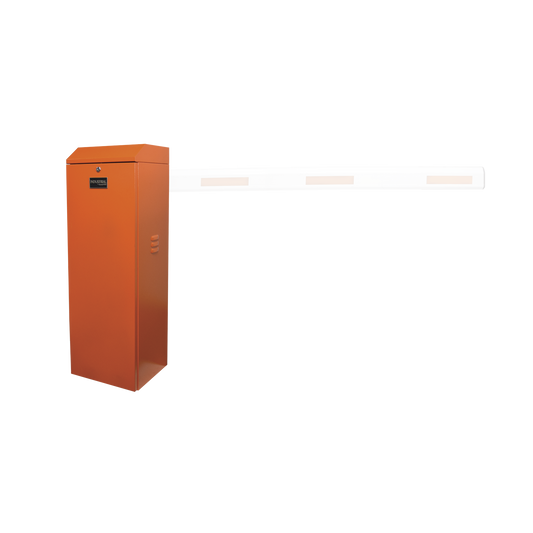 XBF-3000-RN|Barrera vehicular derecha / Soporta brazo de hasta 3 m / Apertura en 1.5 s /Final de carrera ajustable por programación / Movimiento fluido / Diseño elegante color naranja