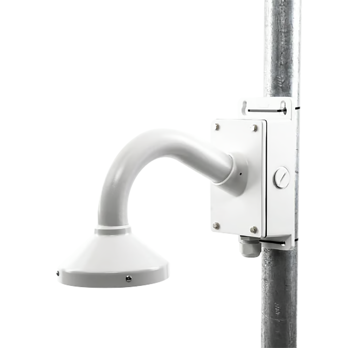 XGA160C|Montaje Universal de Pared con Cuello de Ganso y Caja de Conexiones / Compatible con Cámaras Domo y Bala / Uso en Interior