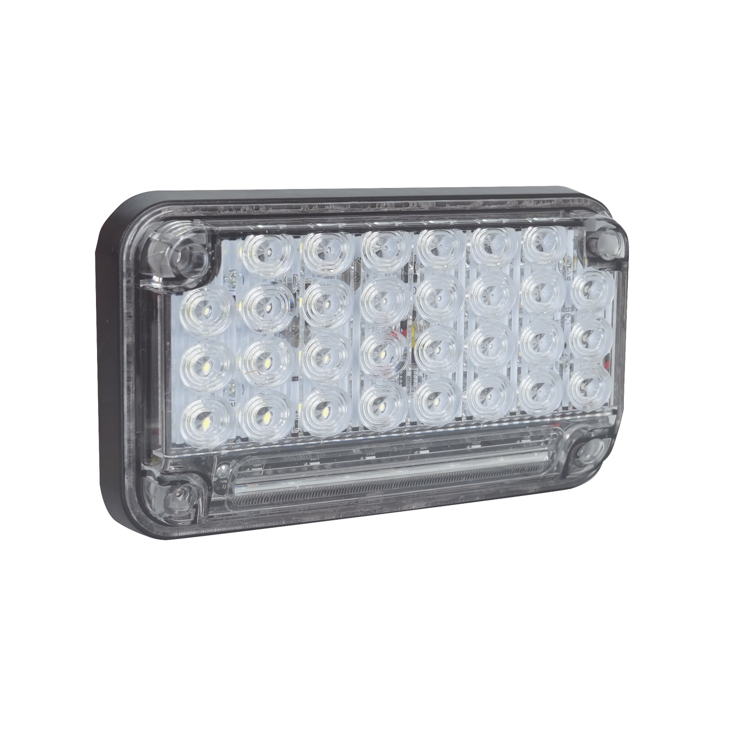 XLTE2335W|Luz de Advertencia de 7X4", Color Claro, Con Luz de Trabajo, Ideal para Ambulancias