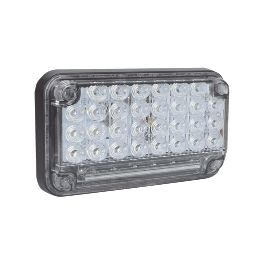 XLTE2335W|Luz de Advertencia de 7X4", Color Claro, Con Luz de Trabajo, Ideal para Ambulancias