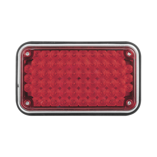 XLTE595-R|Luz de Advertencia de 6X4", Color Rojo, Ideal para Ambulancias