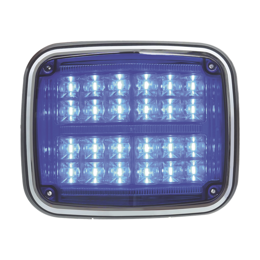 XT1895B|Luz de advertencia de 8 X 6", Color Azul, SAE,  IP67, Ideal para Ambulancias