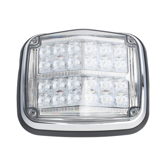 XT1895RW|Luz de advertencia de 8 X 6", Color Rojo / Claro, SAE,  IP67, Ideal para Ambulancias