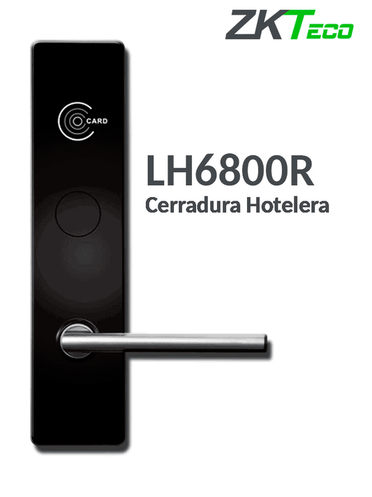 ZKTECO LH6800R- Cerradura derecha para hotel / MIFARE 13.56 Mhz / 35 a 45 mm grosor de puerta / Aleaci??n de Zinc / 224 eventos
