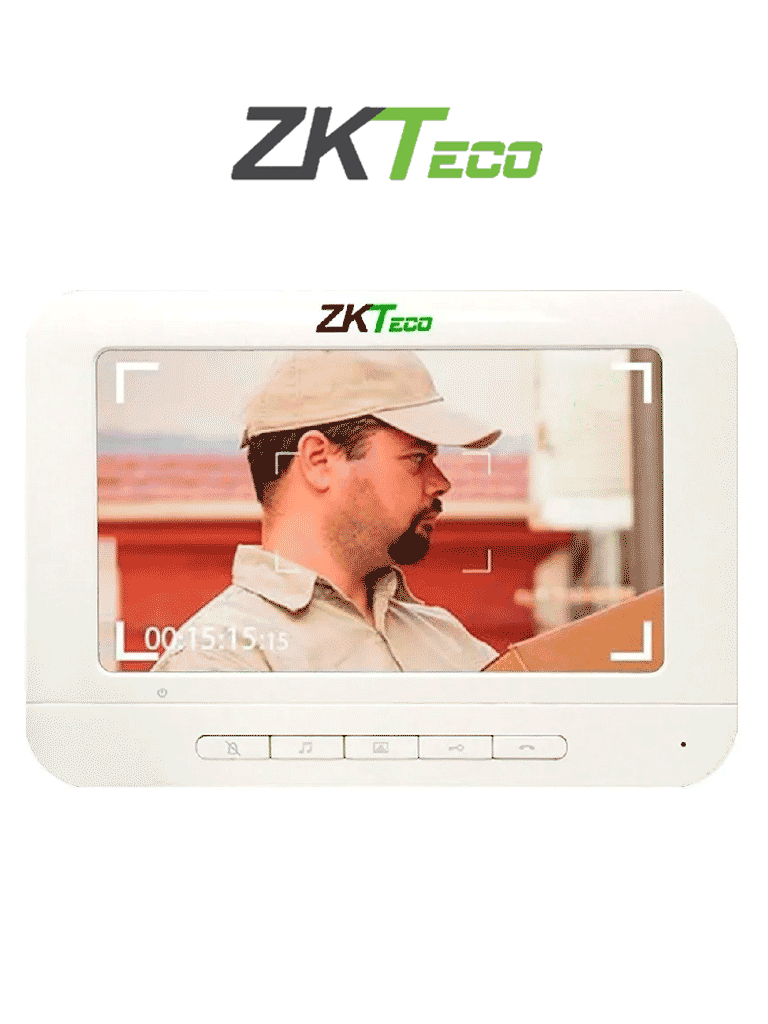 ZKTECO VDPIB3 - Monitor LCD de 7 pulgadas para Videoportero Anal??gico / Conexi??n mediante 4 Hilos / Resoluci??n 800*480 p?¡xeles / Imagen N?¡tida / Bot??n de NO Molestar / Hasta 25 Tonos Diferentes