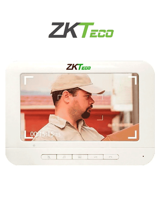 ZKTECO VDPIB3 - Monitor LCD de 7 pulgadas para Videoportero Anal??gico / Conexi??n mediante 4 Hilos / Resoluci??n 800*480 p?¡xeles / Imagen N?¡tida / Bot??n de NO Molestar / Hasta 25 Tonos Diferentes