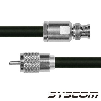 SBNC-214-UHF-180|Cable RG214, con conectores BNC Macho / UHF (PL-259) Macho.