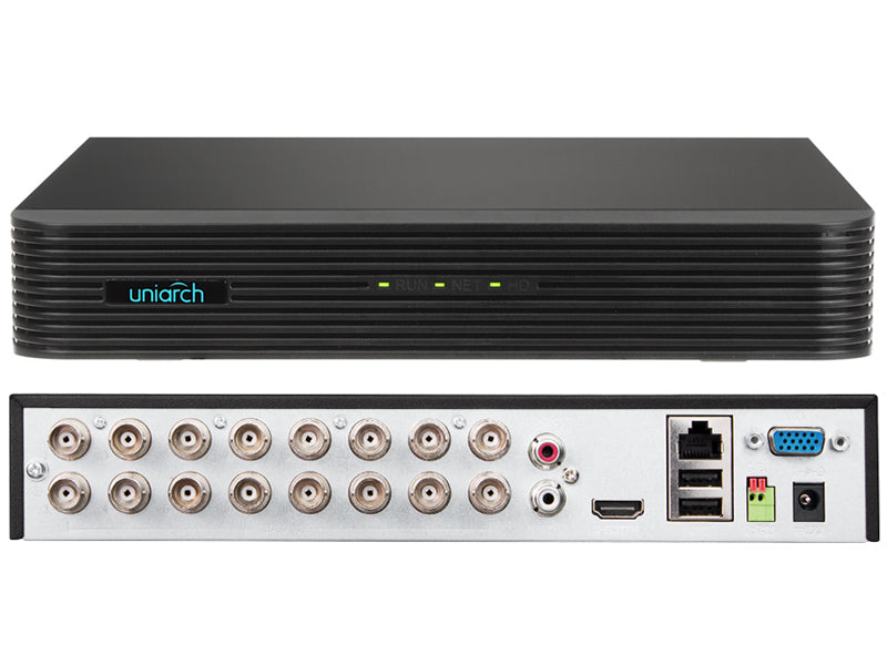 XVR-116G2 - DVR PENTAHIBRIDO 5MP UNIARCH DVR/XVR XVR-116G2 16CH SOPORTA AHD/TVI/CVI/ANALOGO/IP 16CH HD
