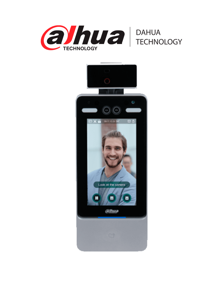 DAHUA ASI7213Y-V3-T1 - Control de Acceso de Reconocimiento Facial/ Pantalla de 7 Pulgadas/ Medicion de Temperatura/ 50,000 Rostros. Tarjetas y Passwords/ 100,000 Registros/ Deteccion de Vida/ Reconocimientos de Rostros de .35 Segundos/ #PFDahua