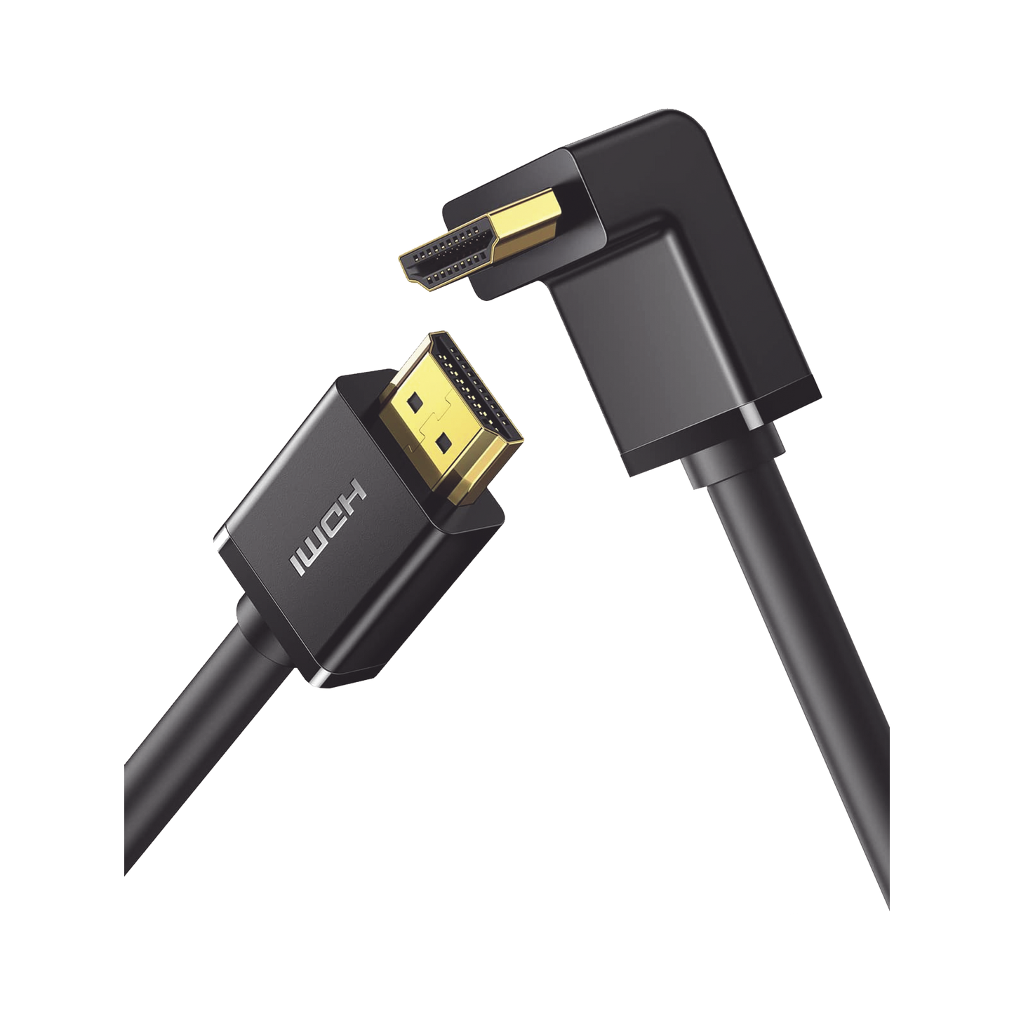 10173|Cable HDMI 2.0  en Angulo de 90°  / 2 m / 4K@60Hz / HDR / 3D / HEC (Canal Ethernet HDMI) / ARC (Canal de Retorno de Audio / CEC / 32 canales de Audio / HDCP 2.2 / Dolby Atmos / 18 Gbps / Blindaje Múltiple