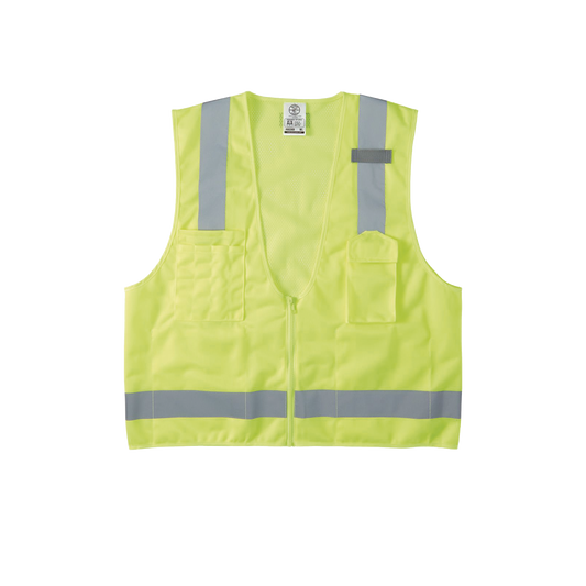 60269|Chaleco de seguridad reflectante de alta visibilidad, mediano/grande. Con múltiples bolsillos de diferente capacidad