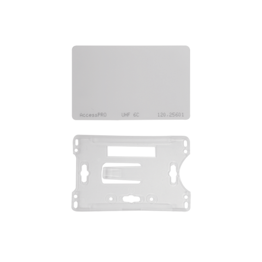 ACCESS-CARD-EPC-K|Kit de  Tag UHF tipo Tarjeta para lectoras de largo alcance 900 MHZ / EPC GEN 2 / ISO 18000 6C / No imprimible / Incluye porta tarjeta