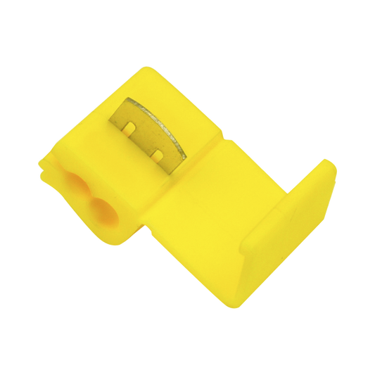 AECW-5-5|Terminal tipo almeja / 12 - 10 AWG / Amarillo / Paquete de 25 piezas.