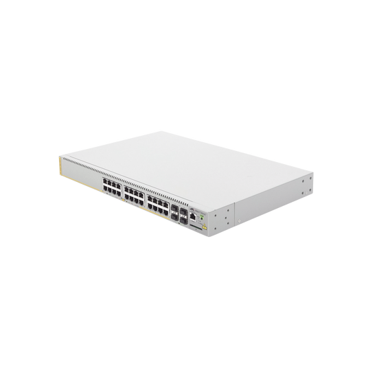 AT-GS970M/28PS-10|Switch PoE+ Administrable CentreCOM GS970M, Capa 3 de 24 Puertos 10/100/1000 Mbps + 4 SFP Gigabit, 370 W