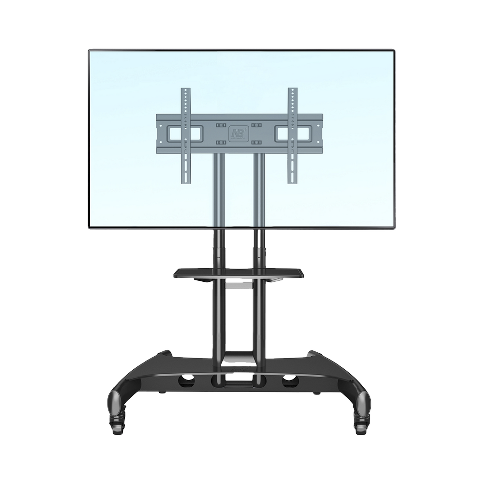 AVA1500601PNB|Soporte de Pantalla con Ruedas / Compatible con Monitores de32 "a 75" / Base para Colocar Accesorios Adicionales / Vesa 200*200 -600*400