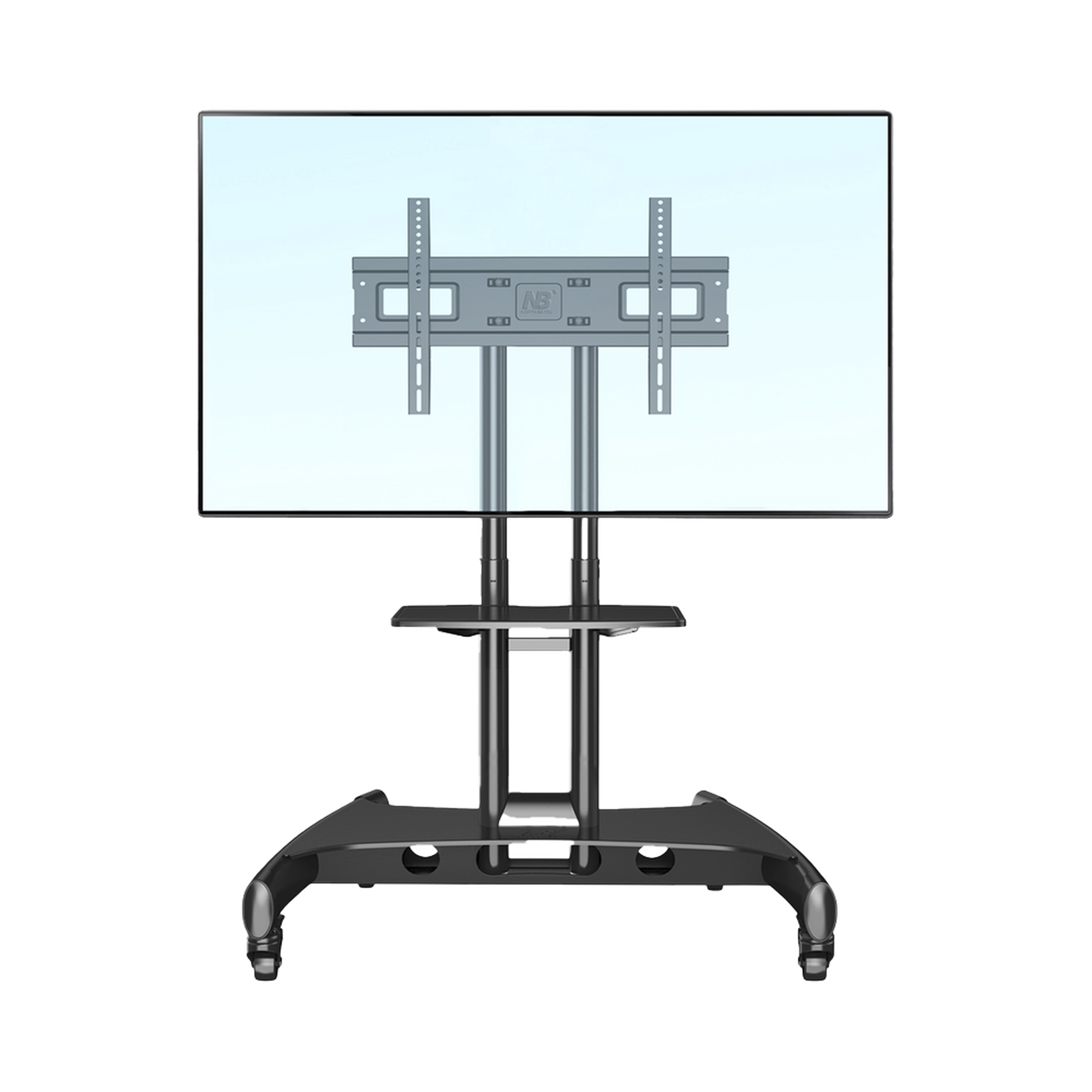 AVA1500601PNB|Soporte de Pantalla con Ruedas / Compatible con Monitores de32 "a 75" / Base para Colocar Accesorios Adicionales / Vesa 200*200 -600*400