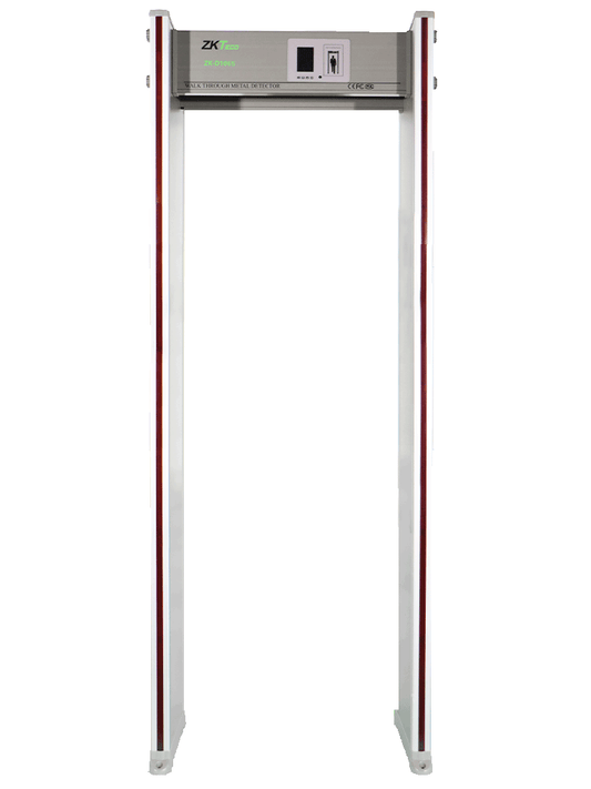 ZKTECO D1065 - Arco Detector de Metal / 6 Zonas / Contador de Personas y Alarmas / Indicadores LED en Ambas Vistas / Alta Sensibilidad