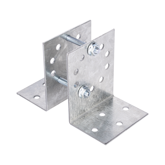 BASESYSPOST-R2|Base Multiposición para postes de paso o esquina en cercos electricos 100% Acero galvanizado.