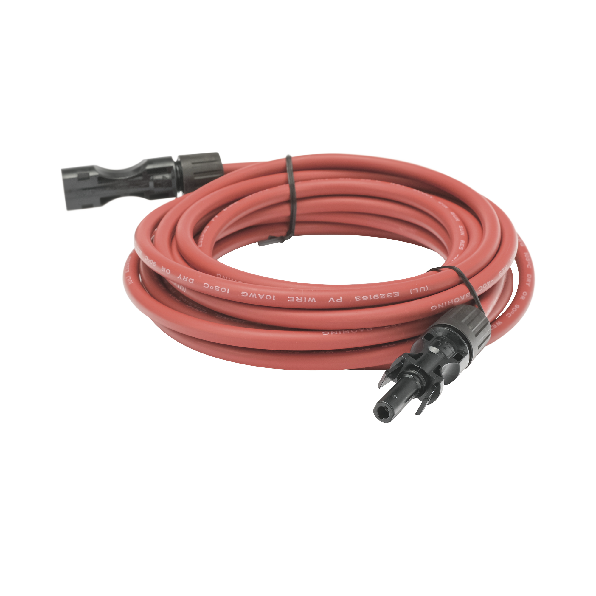 CBLMC42P5MREDV2|Cable Fotovoltaico, 2.5 m, Rojo, Calibre 10 AWG con Terminal MC4-M en Ambos Extremos
