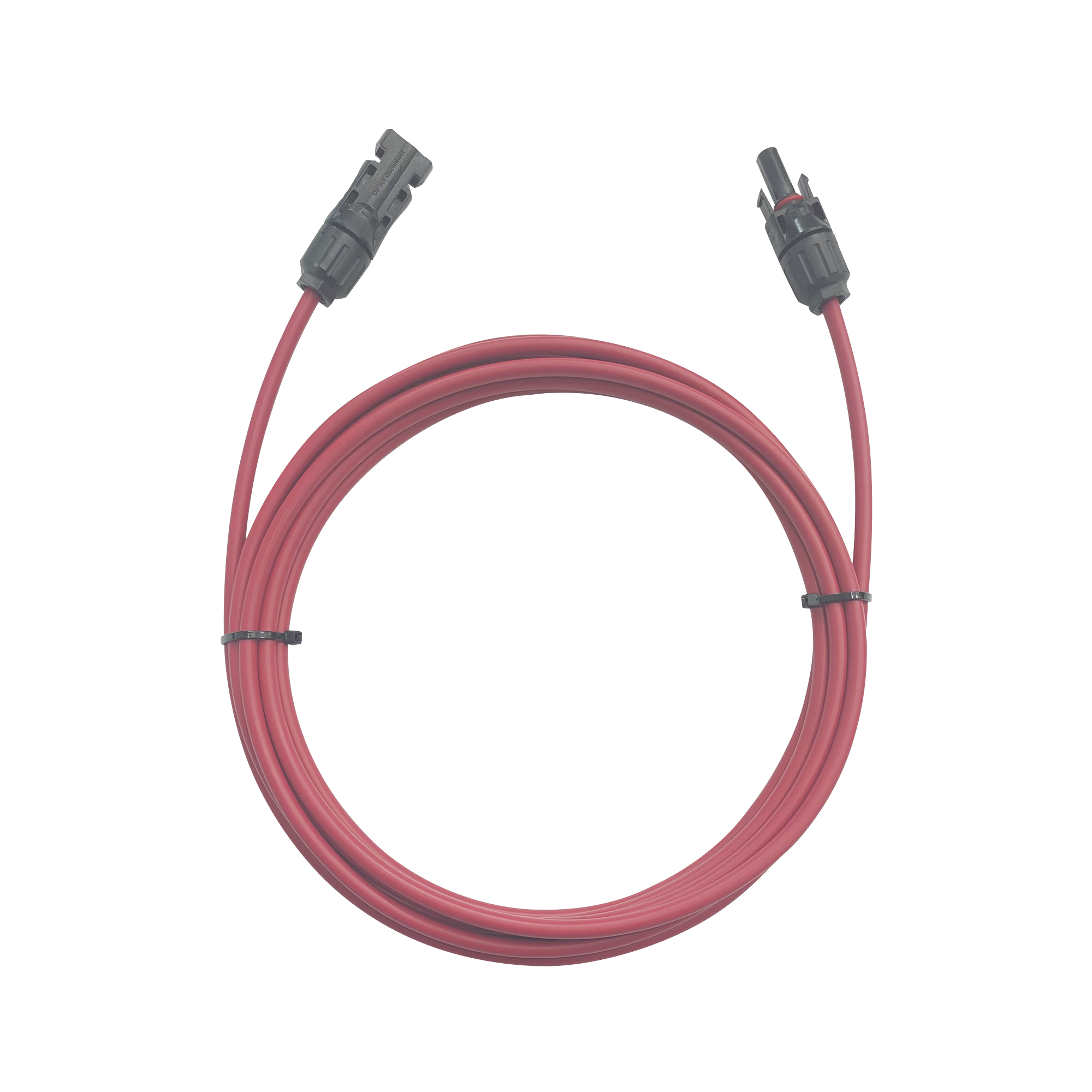 CFMC41MRED|Cable Fotovoltaico / 1 metro / Color Rojo / Calibre 10 AWG / Terminal MC4-Macho y Hembra en  ambos extremos
