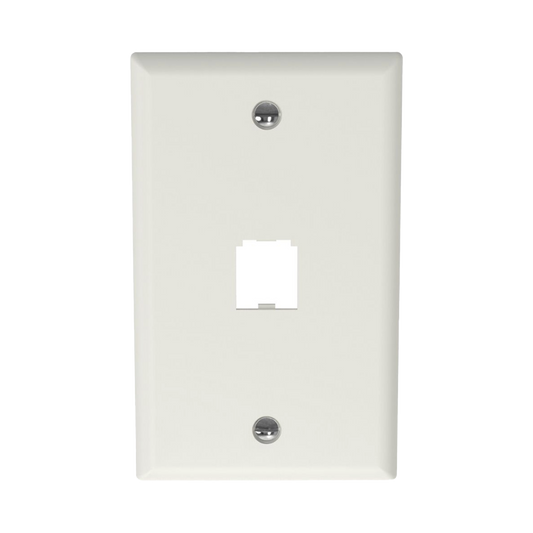 CFP1IW|Placa de Pared Vertical Clásica, Salida Para 1 Puerto Mini-Com, Color Blanco Mate