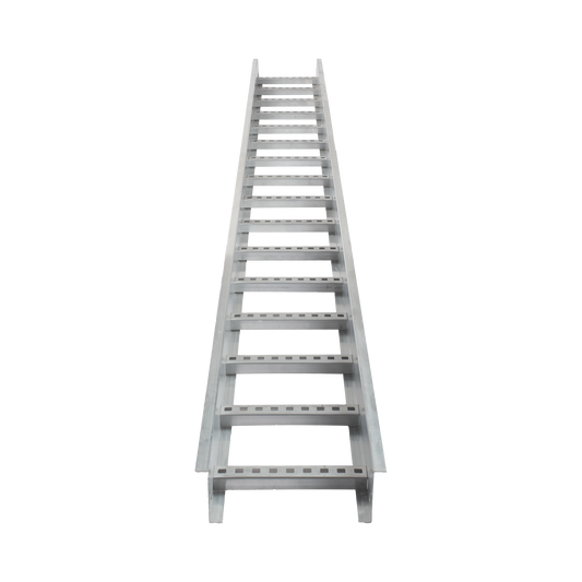 CH-E89PX9AK|Escalera de Aluminio Portacables / Perfil Z / Peralte 3 1/4" /Paso 9" / Ancho 9" / 3.66 metros / Capacidad M?íx. 205 Cables / Incluye Cople Union y Torniller?¡a