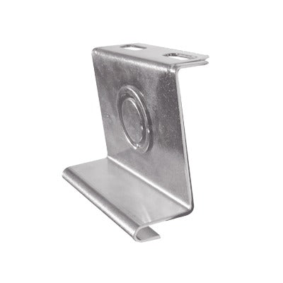 CH-PST-AUT-116EZ|Placa salida a tubo automática con chequeador 1/2 y 3/4 de 116 mm, con acabado Electro Zinc