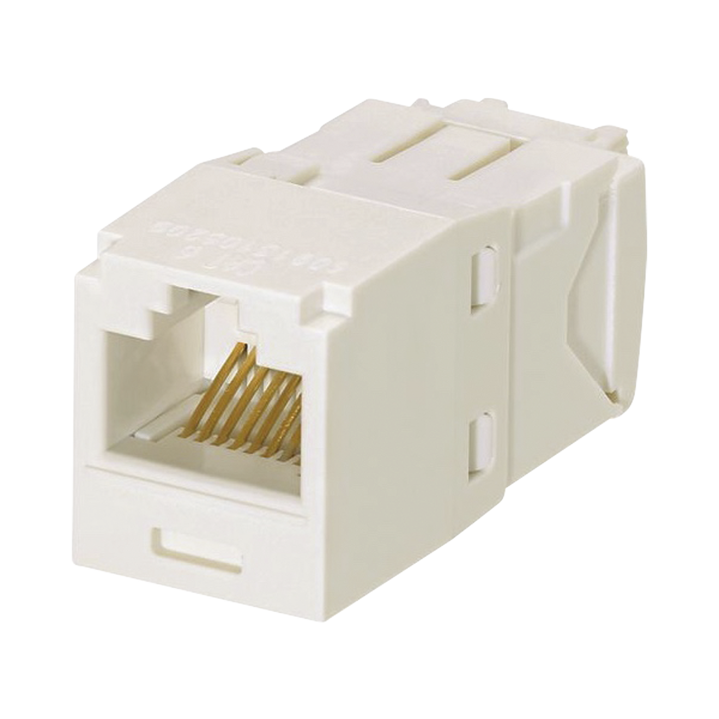 CJ6X88TGIW|Conector Jack RJ45 Estilo TG, Mini-Com, Categoría 6A, de 8 posiciones y 8 cables, Color Blanco Mate