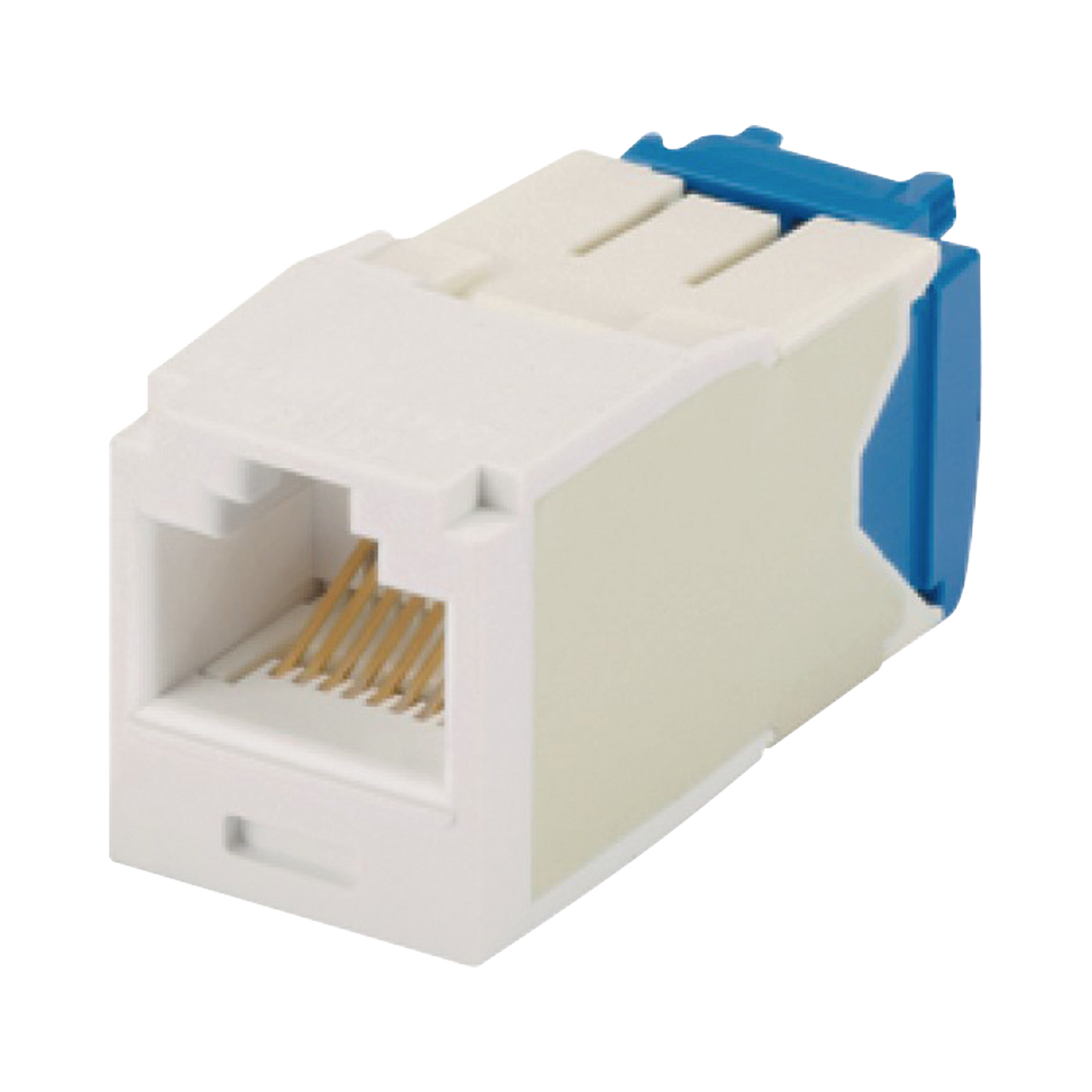 CJ6X88TGWH|Conector Jack RJ45 Estilo TG, Mini-Com, Categoría 6A, de 8 posiciones y 8 cables, Color Blanco