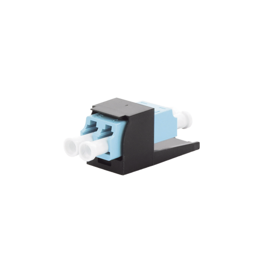 CMDSAQLCZBL|Módulo Acoplador LC Duplex, para Fibra Óptica Multimodo OM3/OM4, Tipo Mini-Com, Color Aqua