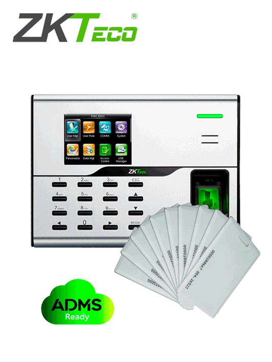ZKTECO UA860IDCARDPAK - Control de Acceso y Asistencia Simple con 10 tarjetas de proximidad ID de125Khz 1.88 mm