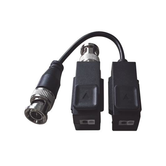 DS-1H18S/E(C)|Kit de Transceptor (Balluns) TURBOHD con Boton Push / Hasta 8 MP (4K) / 100% Cobre / Soporta HD-TVI / AHD / CVI / CVBS / Audio por Coaxitron / Datos para Menu de Configurar de Cámaras