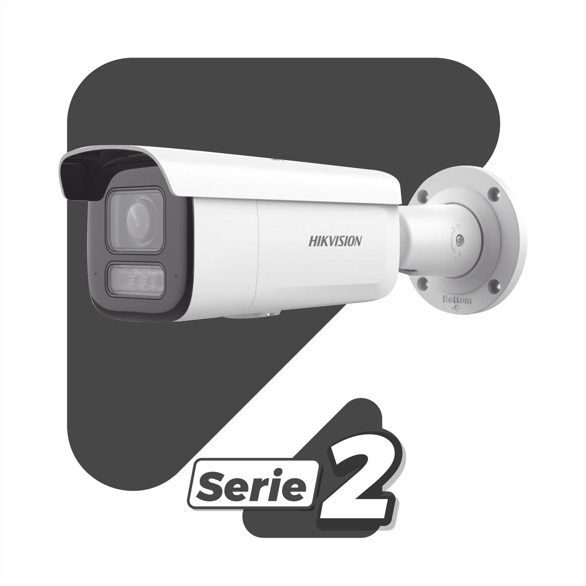 DS-2CD2623G2-LIZS2U|[Dual Light + 2 Micrófonos Integrados] Bala IP 2 Megapixel / Lente Mot. 2.8 a 12 mm / 60 mts Luz Blanca + 60 mts IR / ACUSENSE / Exterior IP67 / IK10 / WDR 120 dB / PoE+ / ONVIF / Alarmas I/O / Micro SD / Metal / ACUSEARCH