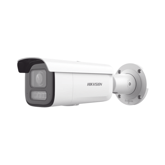 DS-2CD2643G2-LIZS2U|[Dual Light + 2 Micrófonos Integrados] Bala IP 4 Megapixel / Lente Mot. 2.8 a 12 mm / 60 mts Luz Blanca + 60 mts IR / ACUSENSE / Exterior IP67 / IK10 / WDR 120 dB / PoE+ / ONVIF / Alarmas I/O / Micro SD / Metal / ACUSEARCH