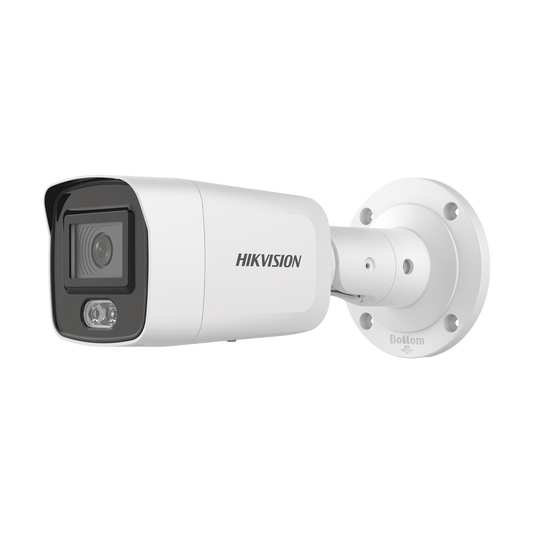 DS-2CD3047G2-LS(C)|Bala IP 4 Megapixel / Imagen a Color 24/7 (ColorVu) / Lente 2.8 mm / Luz Blanca 40 mts / Exterior IP67 / WDR 130 dB / Audio y Alarma I/O / Captura Facial / ONVIF / Micro SD