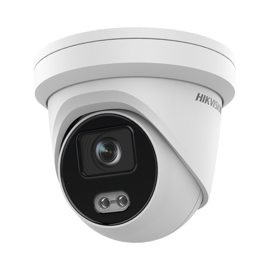 DS-2CD3347G2-LS(U)(C)|Turret IP 4 Megapixel / Imagen a color 24/7 / Lente 4 mm / Luz Blanca 40 mts / Exterior IP67 / Micrófono Integrado / WDR 120 dB / Audio y Alarma / Onvif / MicroSD