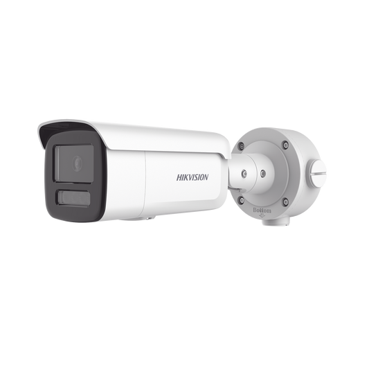 DS-2CD3T46G2H-LIS|Bala IP 4 Megapixel / Lente 4 mm / Dual Light (60 mts IR + 60 mts Luz Blanca ) / Darkfighter S / Exterior IP67  / WDR 130 dB / 4 Analíticos: AcuSense, Deteccion Facial, Conteo de Personas por Cruce y Zona