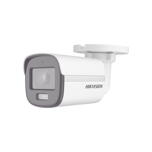 DS-2CE10DF0T-LFS|[Dual Light + ColorVu] Bala TURBOHD 2 Megapixel (1080p) / Lente 2.8 mm / 20 mts IR + 20 mts Luz Blanca / Gran Angular 105° / Exterior IP67 / Micrófono Integrado / dWDR / 4 Tecnologías