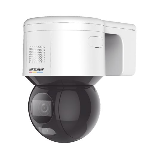 DS-2DE3A400BW-DE(F1)(T5)|[ PROTECCIÓN ACTIVA ] Domo PT IP 4 Megapixel / Imagen a Color 24/7 / Lente 4 mm / Luz Blanca 30 mts / Exterior IP66 / ACUSENSE (Evita Falsas Alarmas) / PoE+ / Micrófono y Bocina Integrada / WDR 120 dB / MicroSD